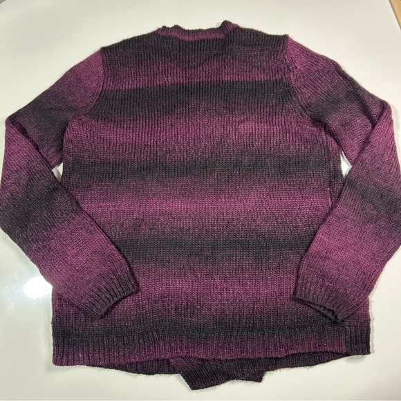 Jones New York Cardigan Sweater Women’s Medium Black Purple Whimsigoth Goth - Picture 5 of 11